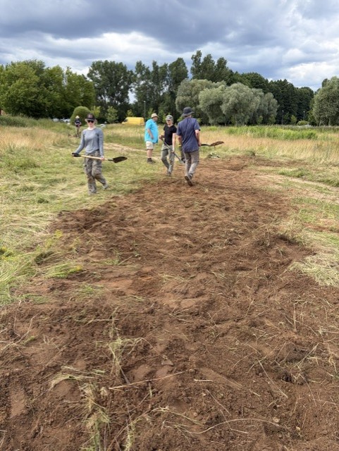 The Jungfernhof excavation area after it was refilled in July 2026.
